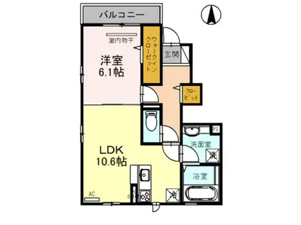 アルベロ(1LDK/1階)の間取り写真