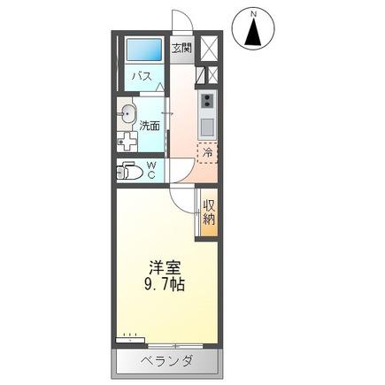 エストレア(1K/2階)の間取り写真