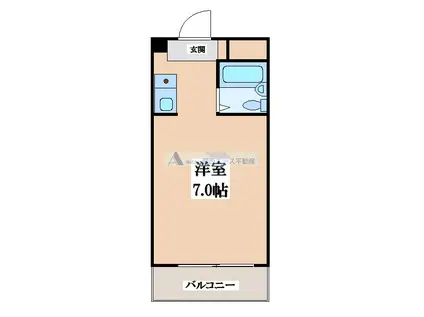 リリーフ明日香(ワンルーム/4階)の間取り写真