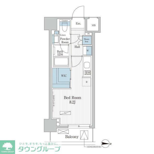 パークアクシス東陽町レジデンス(ワンルーム/2階)の間取り写真