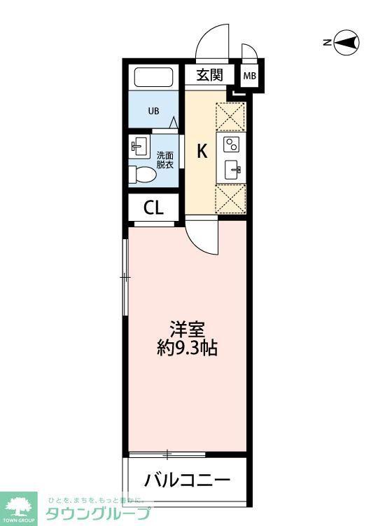 ヒルズ子安町(1K/3階)の間取り写真