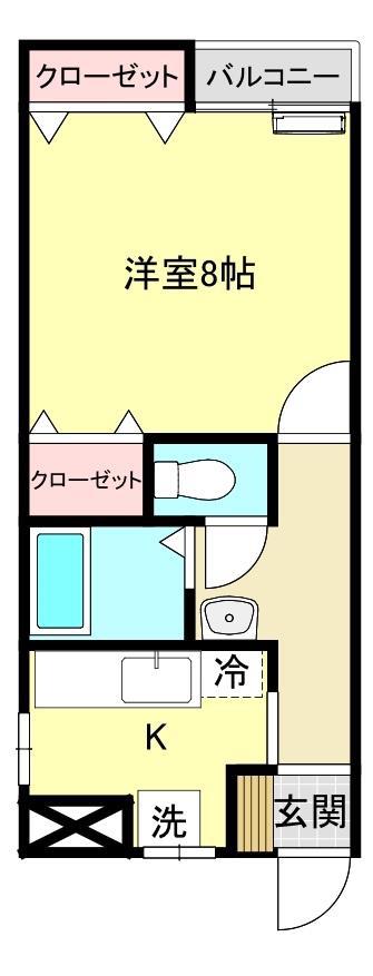 メゾンラピュタ(1K/3階)の間取り写真