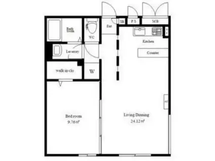 ALERO白山/アレーロ白山(1LDK/4階)の間取り写真