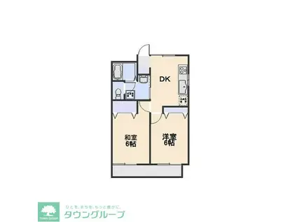 サンライズ新堀(2DK/5階)の間取り写真