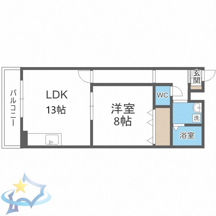 フォレスト127(1LDK/4階)の間取り写真