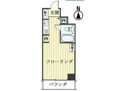 グレイス(ワンルーム/6階)の間取り写真