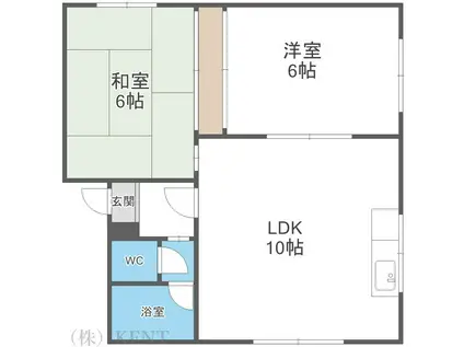 第1マルイハイツ(2LDK/3階)の間取り写真