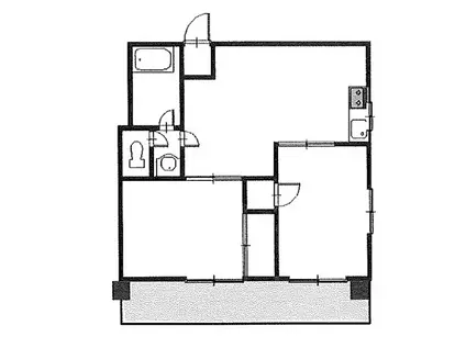 第2中村ビル(2DK/2階)の間取り写真