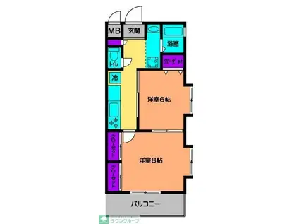 アグリふじみ野(2K/1階)の間取り写真