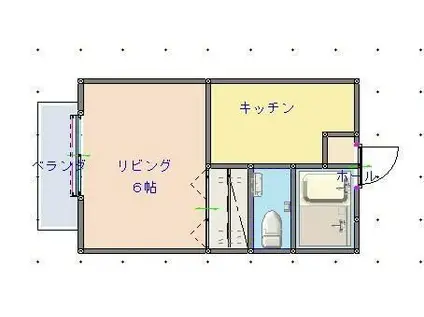 メゾンエトワール(1K/2階)の間取り写真