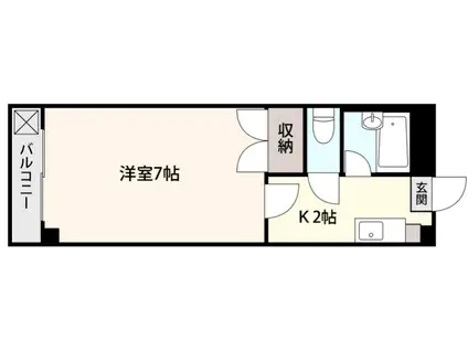 ウェル成増(1K/3階)の間取り写真