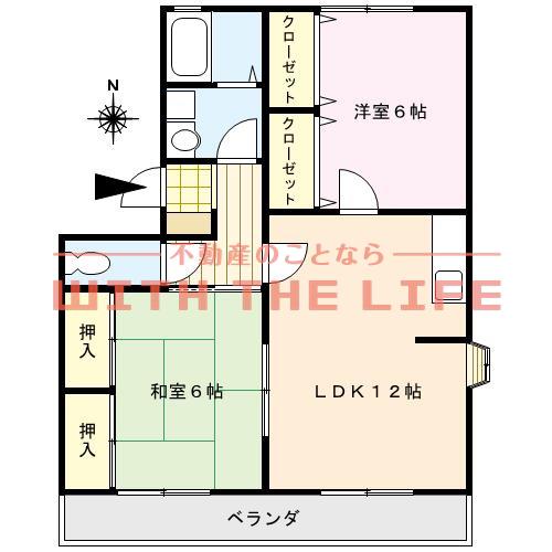 エクセル東櫛原(2LDK/1階)の間取り写真