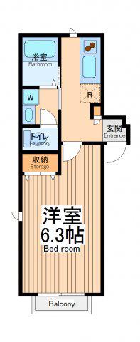 アルスターハウス(1K/2階)の間取り写真