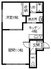 LOCO(1LDK/1階)の間取り写真