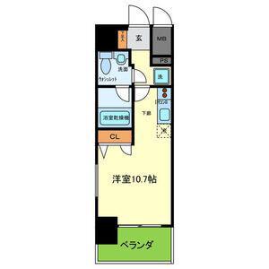 グランド上町(ワンルーム/4階)の間取り写真