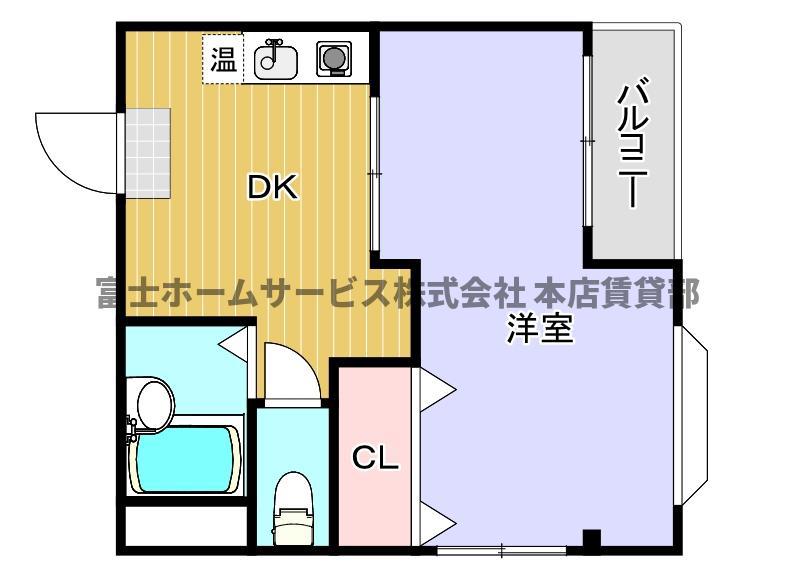 JJBASE西加賀屋(1DK/3階)の間取り写真