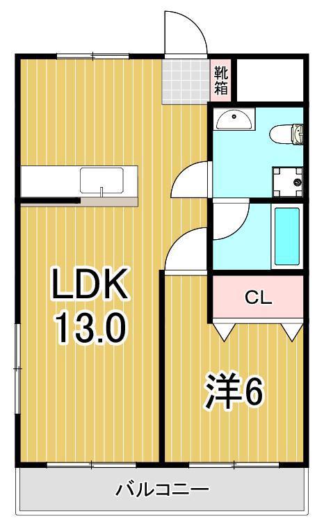 ストークマンション(1LDK/4階)の間取り写真
