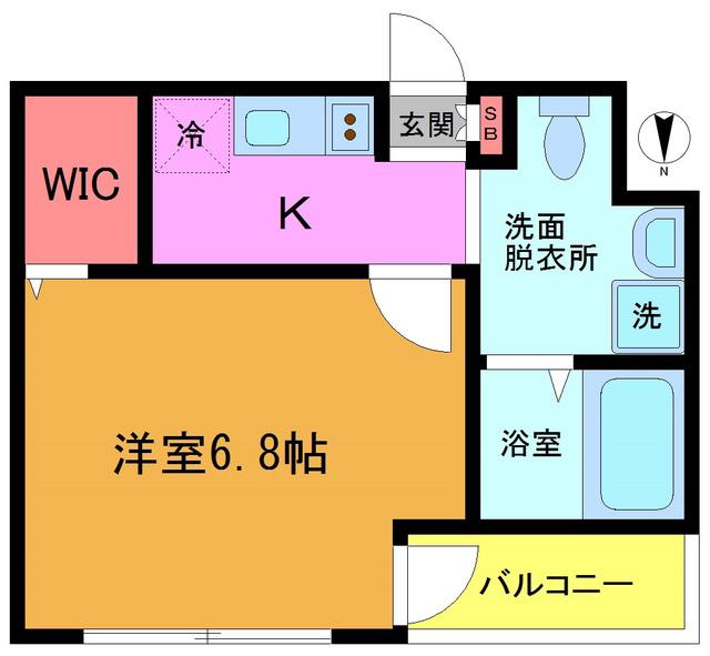 S-FORT西船橋(1K/4階)の間取り写真