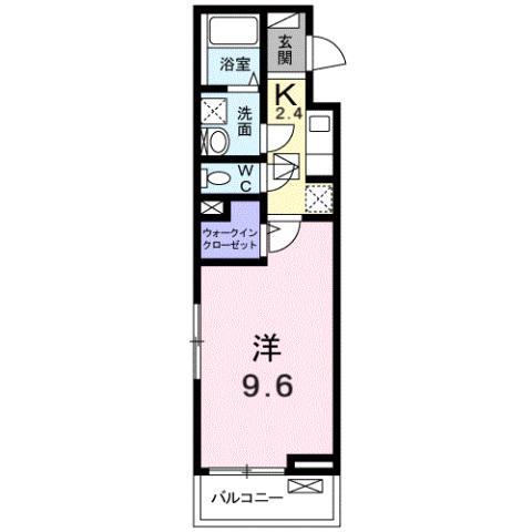 ラ ベレッツァ(1K/1階)の間取り写真