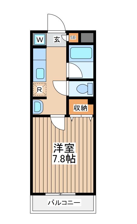 ドエル相模(1K/1階)の間取り写真