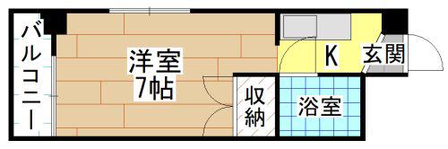 シーポート09(1K/8階)の間取り写真
