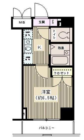 T&G東池袋マンション(1K/6階)の間取り写真