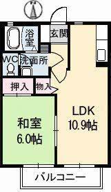 パークボナベンチャーハイツA(1LDK/1階)の間取り写真