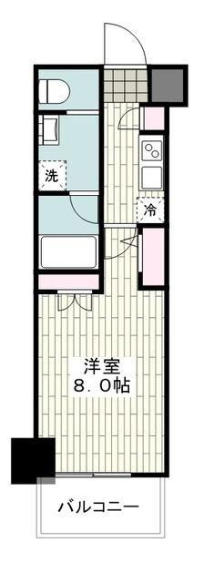 プレディアンスフォート磯子マキシヴ(1K/7階)の間取り写真