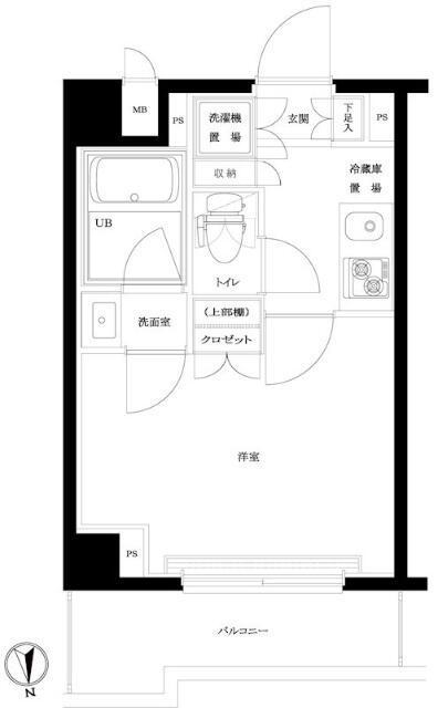 ルーブル東蒲田七番館(1K/2階)の間取り写真