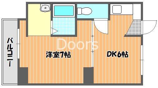 ヴィラナリー児島1号棟(1DK/5階)の間取り写真
