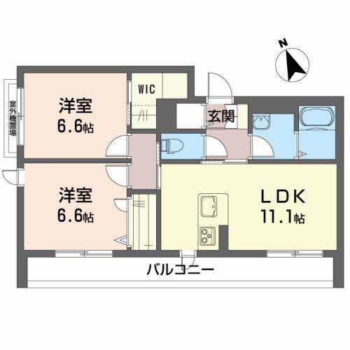 メゾン神明町(2LDK/2階)の間取り写真