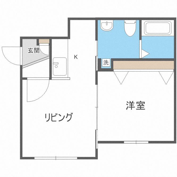 ヒルトップ南郷丘公園(1LDK/3階)の間取り写真
