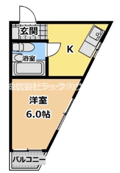 タチバナハイツ(1K/3階)の間取り写真