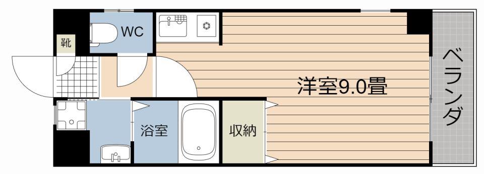 川商鹿大前ビル(ワンルーム/2階)の間取り写真
