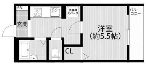 ベーラ・ドーモ・アキラ(1K/2階)の間取り写真