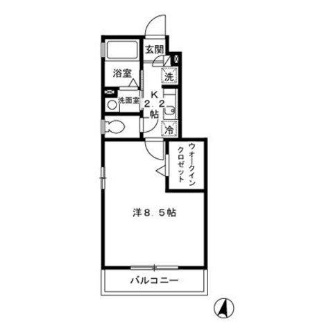 ファミーリエC(1K/1階)の間取り写真