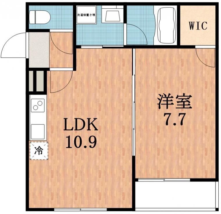 フジパレス アベリア(1LDK/3階)の間取り写真
