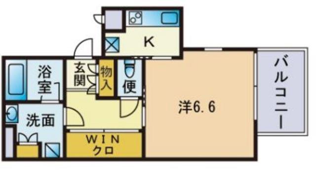 サンヒルズ博多(ワンルーム/2階)の間取り写真