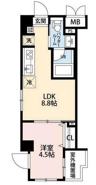 ルストーレ経堂(1LDK/3階)の間取り写真