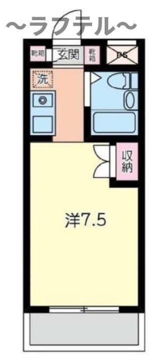 グリーンネスコート(1K/2階)の間取り写真