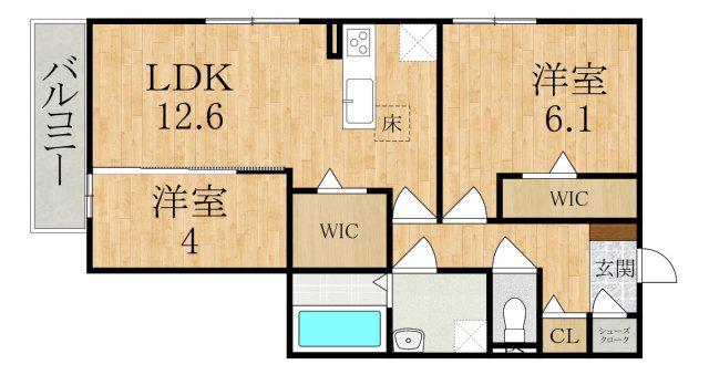グラン ソフィア(2LDK/1階)の間取り写真