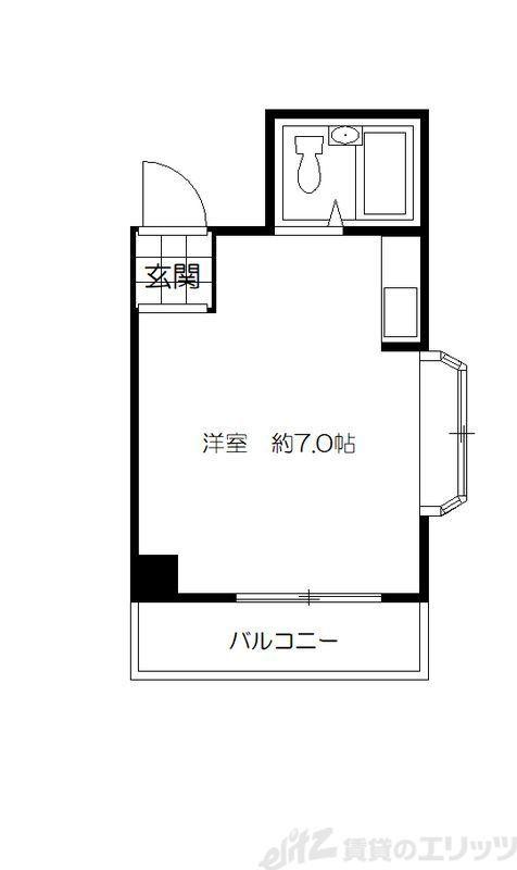 エムエムハイツ(1K/3階)の間取り写真