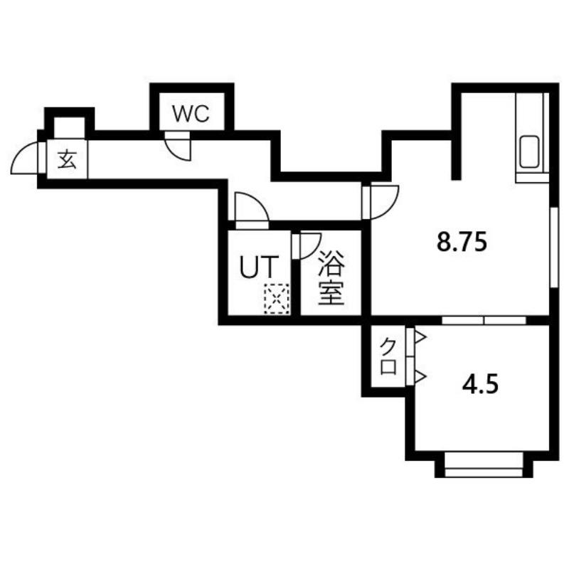マンションアスリート(1LDK/3階)の間取り写真