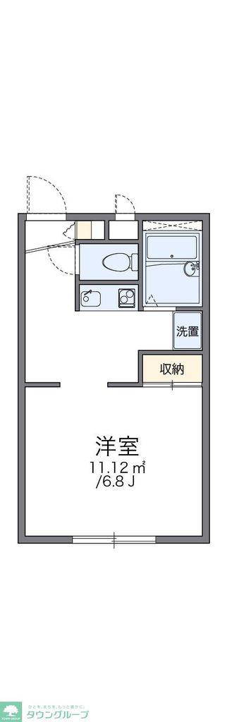 レオパレスアイリス(1K/1階)の間取り写真