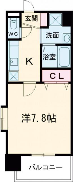 ギャラン菅原(1K/3階)の間取り写真