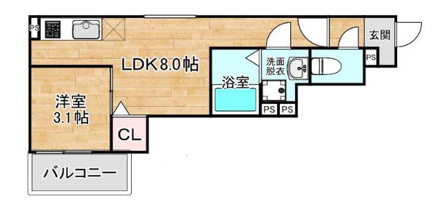 CRECIA和白(1LDK/1階)の間取り写真