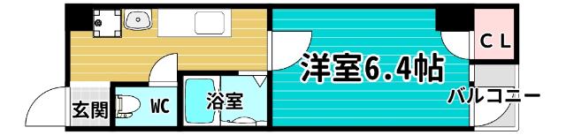 ルミエール西大橋(1K/5階)の間取り写真