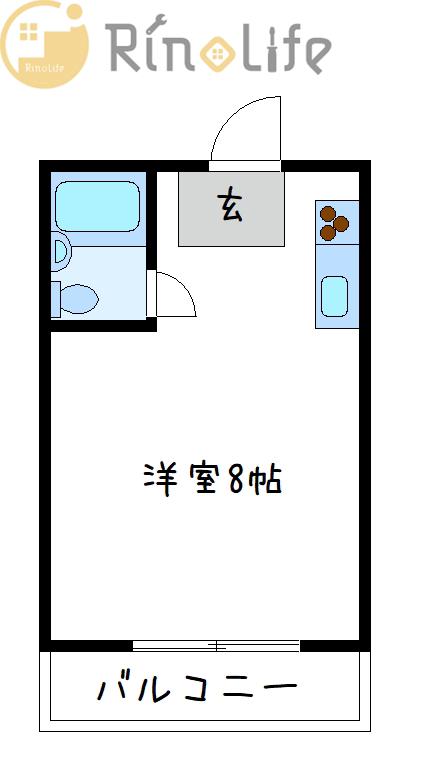 ベルメゾン(1K/2階)の間取り写真