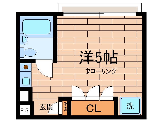 恵比寿ガーデンヒルズ(ワンルーム/2階)の間取り写真