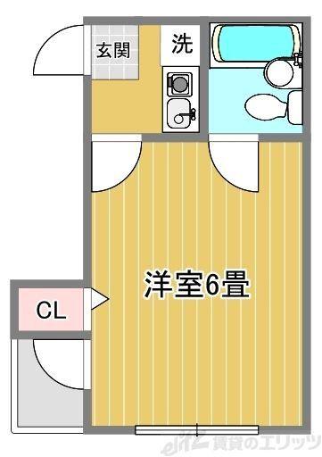 コートダルジャンII(1K/3階)の間取り写真